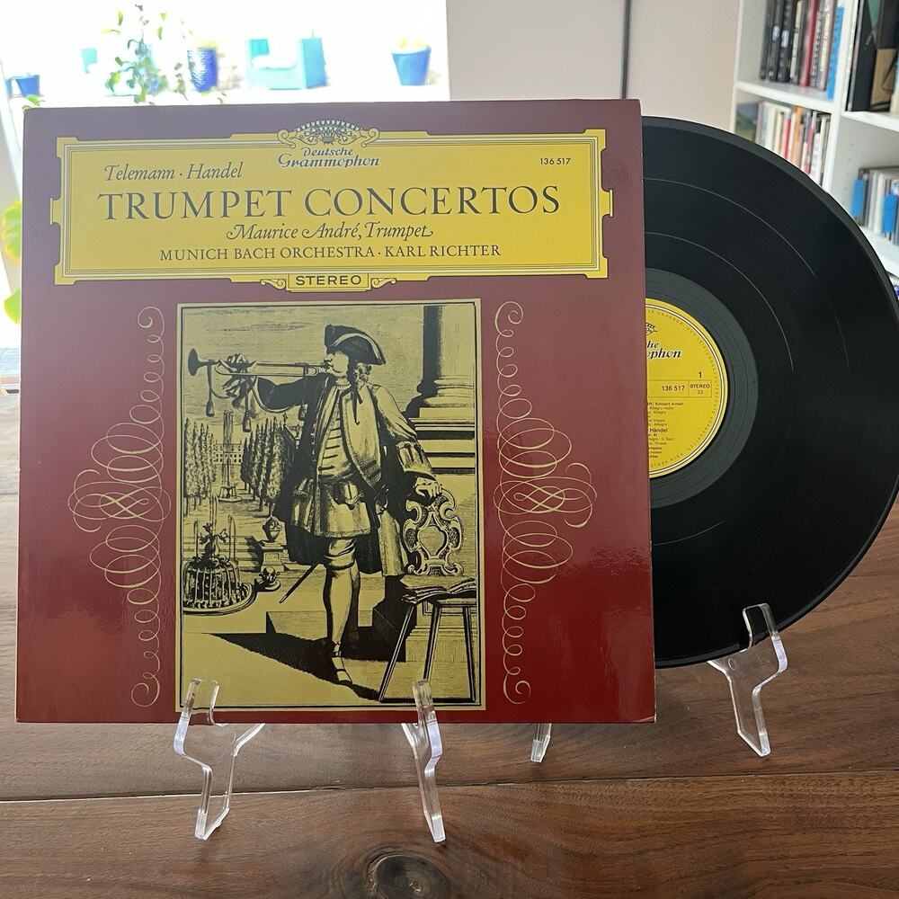 Telemann Handel Trumpet Concertos Maurice André LP 1967 Deutsche Grammophon